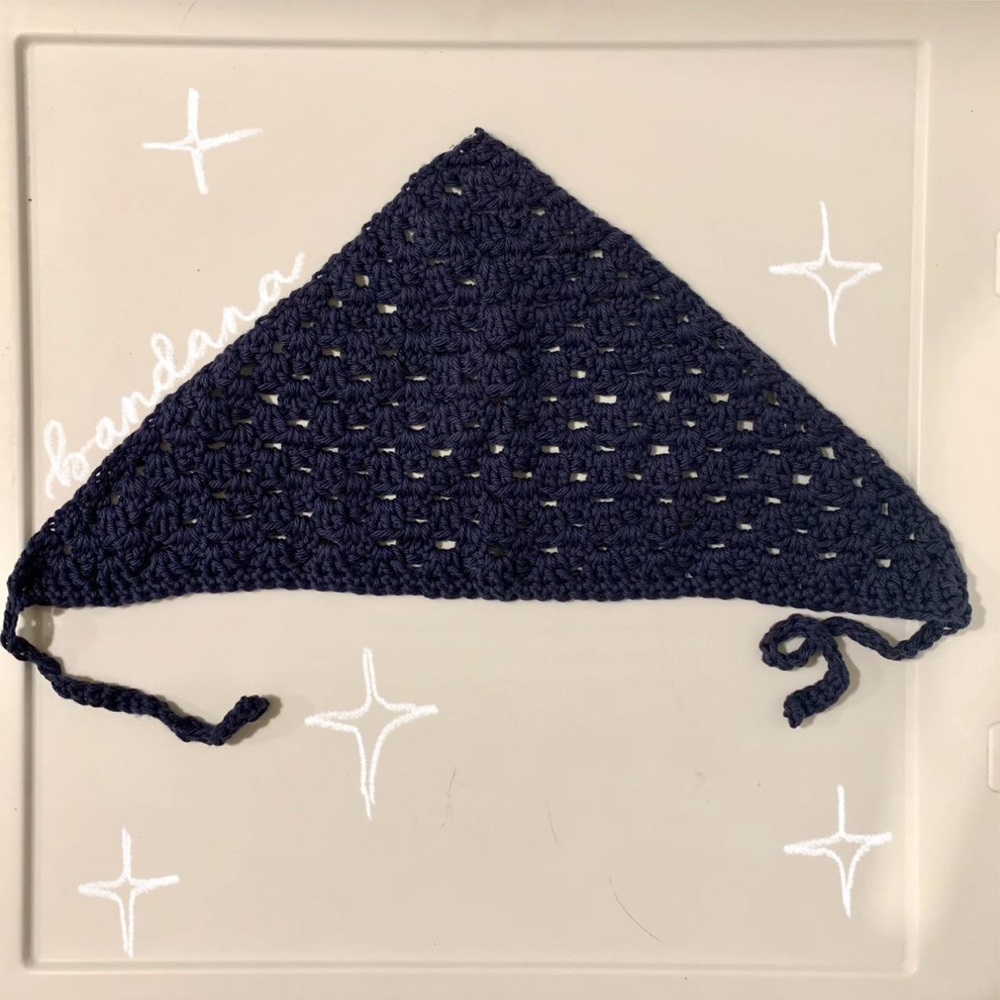 handmade crochet bandana/headwrap/headscarf